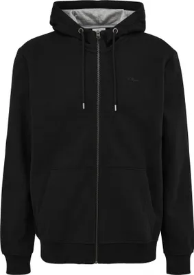 Produktbild von s.Oliver Sweatshirt-Jacke mit Kapuze, Reißverschluss und Kängurutasche, gebürsteter Baumwollmix