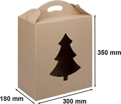 Produktbild von Faltbare Weihnachtsgeschenkbox 300 x 180 x 350 (ÖKO-WEIHNACHTSBAUM)