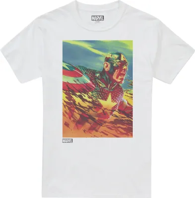 Produktbild von Captain America - "War Cry" T-Shirt für Herren TV2243 (L) (Weiß)