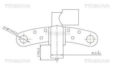 Produktbild von TRISCAN 8855 25102 Kurbelwellensensor Impulsgeber für RENAULT Clio III Schrägheck (BR0/1, CR0/1)