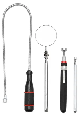 Magnetstab-Set, 4-tlg., teleskopisch, 1,5/5 lb, Inspektionsspiegel, Greifer
