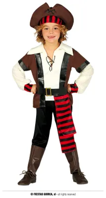 Image de costume de pirate sauvage pour les garçons taille 110-146, taille:140/146