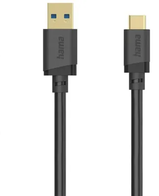 Zdjęcie produktu dla Hama 00202007, 3 m, USB A, USB C, USB 3.2 Gen 1 (3.1 Gen 1), 5 Gbit/s, Czarny