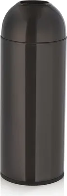 Produktbild von Abfalleimer, Ø 30 cm, Höhe 83 cm, schwarz, Chromnickelstahl, Kunststoff