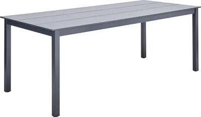 Produktbild von NATERIAL - Gartentisch rechteckig DORA - 6 bis 8 Personen - 206x89x75 cm - Aluminium - Duraboard - Anthrazit - Garten Esstisch - Terrassentisch