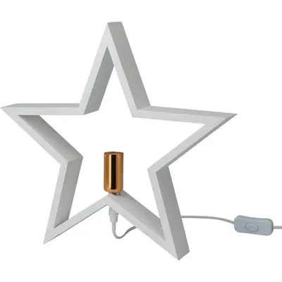 Immagine prodotto di Stella di Natale a forma di stella, bianca, 35 cm