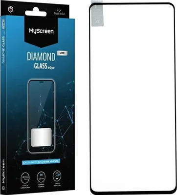 Produktbild von Gehärtetes Glas für Samsung Galaxy M55 MyScreen Diamond Glass Lite Edge Full Glue, schwarzer Rahmen