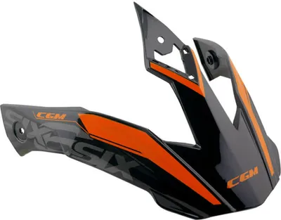 Zdjęcie produktu dla Czarno-pomarańczowy krzyżowy daszek CGM 666 TWIN Helmet