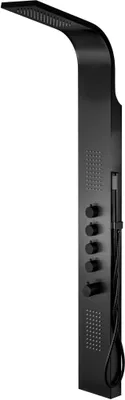 Produktbild von BADLAND Duschpaneel Edelstahl SAMSARA Massage Wasserfall mit Kopfbrause in Schwarz