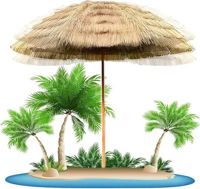 Imagen del producto de 1,60 m, 2,0 m, 2,40 m, 3,0 m. Parasol hawaiano, parasol de paja, parasol de mimbre. Con 8 varillas. Parasol de paja para exteriores, ideal para jardín, terraza, balcón o piscina (3,0 m / 9,84 pies)
