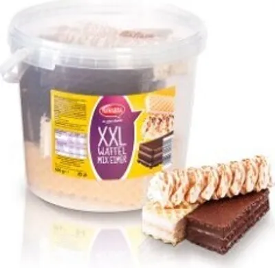 Obrázok produktu pre Nawarra XXL vedro na miešanie oblátok s kakaom a bielou polevou 600g
