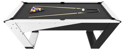 Produktbild von Billardtisch - 213,4 x 122,4 x 81,3 cm - Schwarz und Weiß - HARRISON