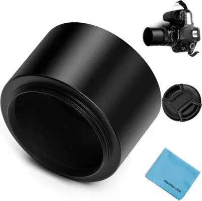 Zdjęcie produktu dla Metalowa osłona obiektywu Fotover 58 mm do Canon Nikon Sony - czarna
