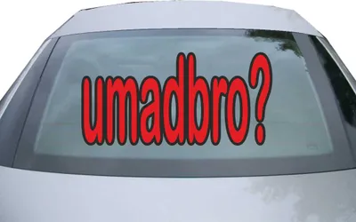 Produktbild von Indigos UG - Aufkleber Heckscheibe & Motorklappe DE6010 - rot - 600x294 mm - umadbro? - Auto Scheiben Fenster Heckklappe Tuning Racing JDM - Die cut