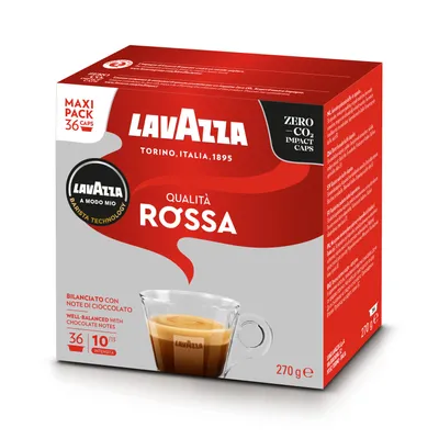 Produktbild von Lavazza A Modo Mio Qualita Rossa, Kaffeekapsel, Espresso, A Modo Mio, 36 Tassen, 10/13, Mehrfarbig