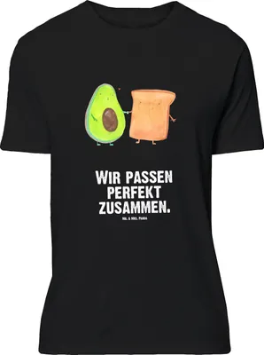 Produktbild von Mr. & Mrs. Panda Größe XL T-Shirt Avocado Toast - Schwarz - Geschenk, mit Spruch, Liebe, Shirt, Freund, Tshirt, Hochzeit
