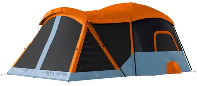 Productafbeelding van Outsunny tunnel tent, geschikt voor 4 personen, familie tent met slaapgedeelte en leefruimte