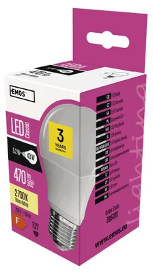 LED Lampe Classic A60 / E27 / 5,2 W (40 W) / 470 lm / Warmweiß