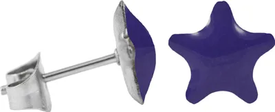 Produktbild von Chirurgenstahl Ohrstecker Emaille Stern Farbe - Lila