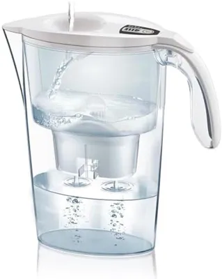Produktbild von PolkaHome® Tafelwasserfilter Stream Line J31-AF – Gesamtkapazität 2,30 Liter – Weiß – Inklusive Bi-Flux Filterpatrone – Elektronische