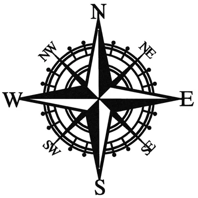 Immagine prodotto di Bussola nautica decorativa, 43 cm, metallo nero
