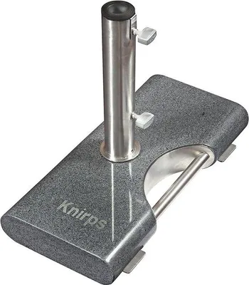 Produktbild von Balkonfuß 25 kg - Platzsparend mit Edelstahlrohr und Griff für Balkonschirm