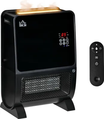 Produktbild von 2-in-1 Heizlüfter, Heizgerät, LED-Licht, 8 Stunden-Timer, 33 cm x 21 cm x 49,5 cm, Schwarz