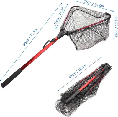 Image de Epuisette à poisson pliable pour la pêche à la capture ou à la libération