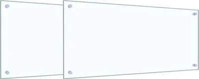 Zdjęcie produktu dla vidaXL Panel kuchenny 2 szt. przezroczysty 90 x 40 cm Szkło hartowane
