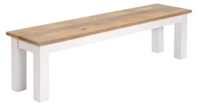 Produktbild von Esszimmerbank 160cm 'Nizza' Mango weiß natur