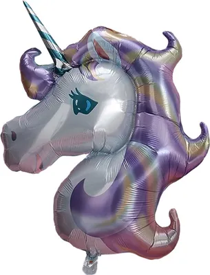 Image de Ballon en plastique Licorne, violet, environ 100 cm