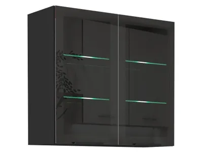 Image de Vitrine supérieure SAJU - largeur 80 cm, noire