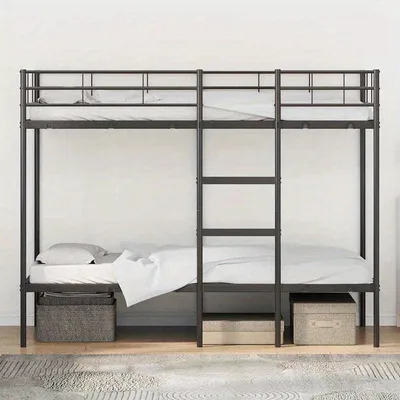 Obrázek produktu pro Vintage postel s dřevěným rámem a 5 zásuvkami, kovový rám – 180x200 cm – platformová postel