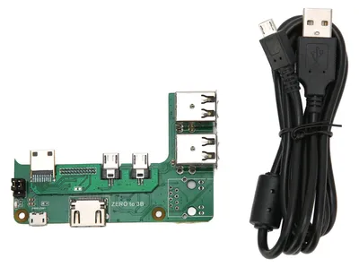 Zdjęcie produktu dla Płytka rozszerzeń z 4 gniazdami USB HDMI do komputerów Raspberry Pi, przeznaczona do modeli od Zero 2W do 3B