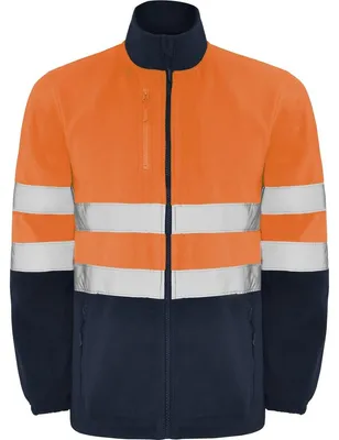 Imagen del producto de Roly Workwear - Chaqueta polar "Altair" para hombre, modelo LT6026 (Talla S) (Azul marino oscuro/Amarillo fluorescente)