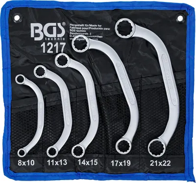 Produktbild von BGS 1217 Starter- und Blockschlüssel Satz, 8x10-21x22 mm, 5-tlg.