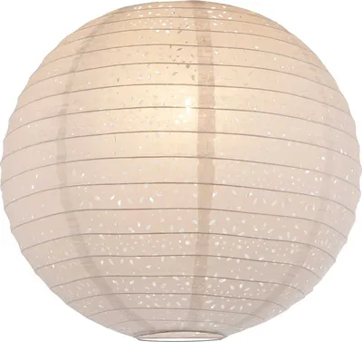 Obrázok produktu pre Tienidlo - biele - perforovaný papier - Ø 40 cm - bez závesného svietidla