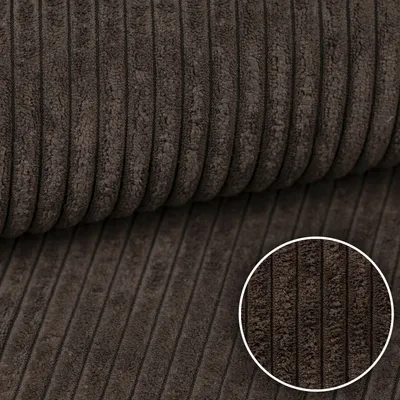 Produktbild von HEKO PANELS Murano Premium Cordoptik Deko Stoff Möbelstoff Polsterstoff Cord Breitcord - Braun