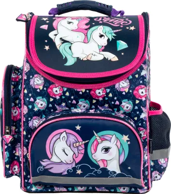Produktbild von Schulranzen Set 6er Ranzen Tornister Federmappe Turnbeutel Turnsack Brotdose Trinkflasche Aufgabenheft für die Grundschule Einhorn Unicorn Motiv