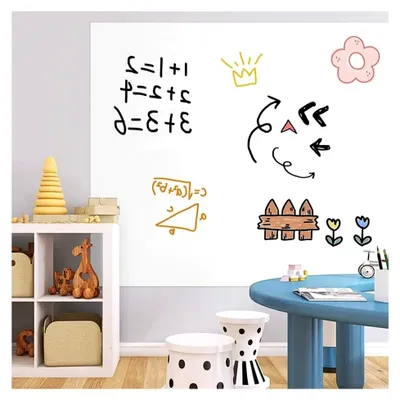 Produktbild von Selbstklebende Whiteboard-Folie 60X300cm für Kinderzimmer, Büro und Zuhause, wiederverwendbar und wandfreundlich