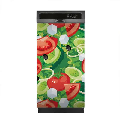 Produktbild von Magnete Dekorative 45x80 cm Küche Magnetmatte Spülmaschine - Kopfsalat Tomaten Salat