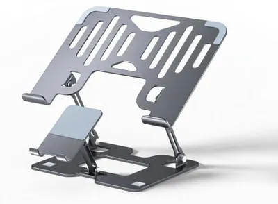 Productafbeelding van Verstelbare laptopstandaard 2-in-1 met telefoonhouder