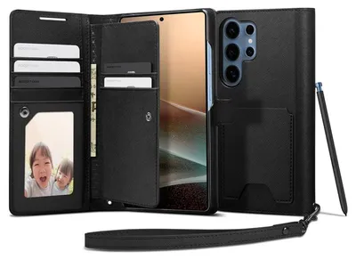Obrázok produktu pre Spigen Wallet S, Puzdro s peňaženkou, Samsung, Galaxy S25 Ultra, 17,5 cm (6.9"), Čierna