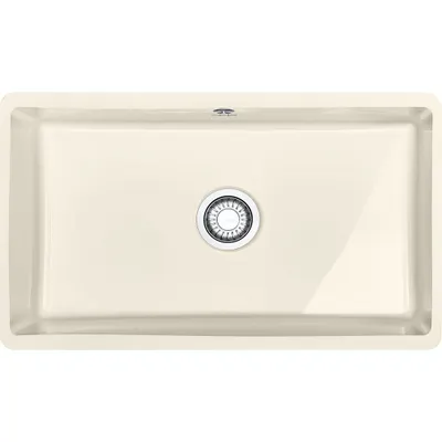 Produktbild von FRANKE KUBUS KBK 110-70 Unterbauspüle / Keramik / Magnolia / Druckknopf / 80 cm