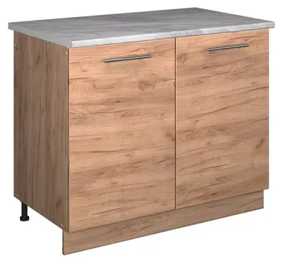 Obrázok produktu pre Spodná skrinka pod drez Vicco Fame-Line Dub Goldkraft/Dub Goldkraft 100 cm, AP Marble, Model 61964