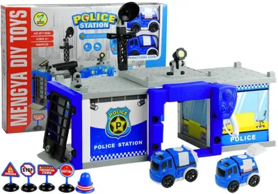 Produktbild von NORIMPEX 3372 Polizeistation Bausatz mit Autos, 59 Teile