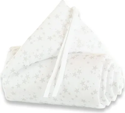 Immagine prodotto di babybay nest piqué per Maxi, Boxspring e Comfort, bianco stelle grigio perla