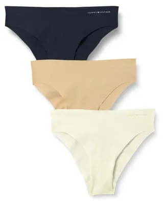 Immagine prodotto di Tommy Hilfiger, confezione da 3 slip brasiliani da donna, senza cuciture, multicolore (avorio/grigio chiaro)