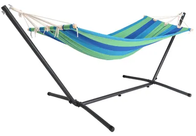 Immagine prodotto di Detex Amaca con Supporto Portata 150kg Amache Giardino Spiaggia Campeggio Balcone Terrazzo Verde