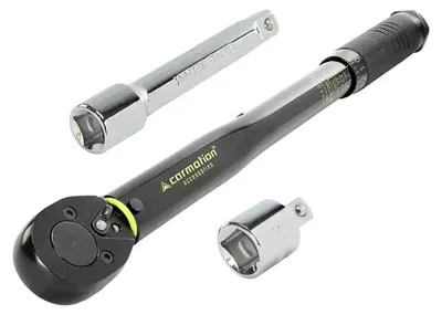 Imagen del producto de Llave dinamométrica 28-210 Nm, 1/2" + adaptador 1/2" > 3/8" + alargador 125 mm, de calibración